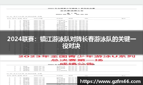 2024联赛：镇江游泳队对阵长春游泳队的关键一役对决
